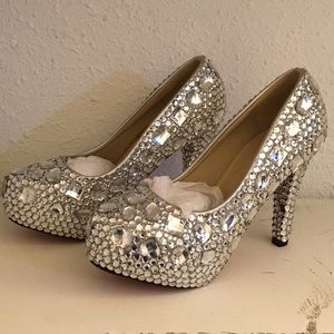 Rhinestone Heels Euro Size 35